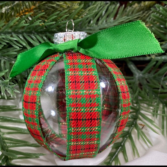 Handmade Twine, Plaid & Pine Cone 🎄 Ornaments - Picture 3 of 8